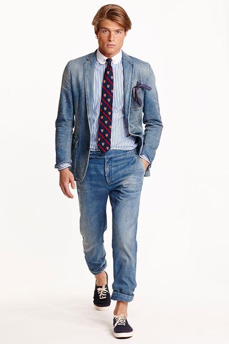 Denim sales tailored jacket